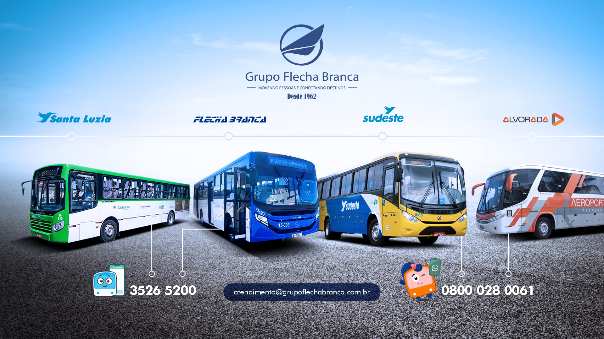 Ônibus do Grupo Flecha Branca